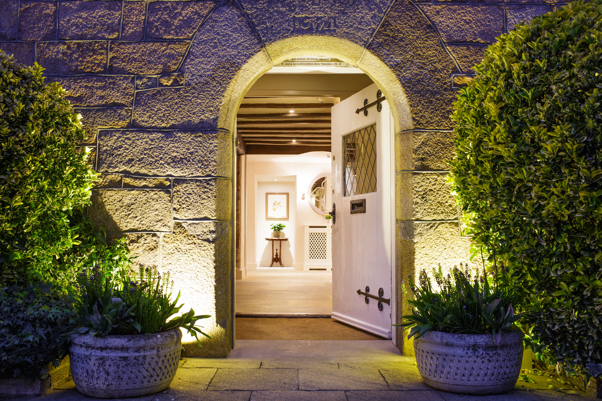 Exterior Entrance At Dusk