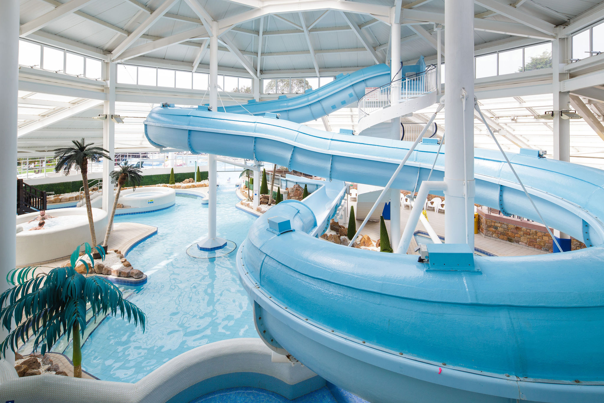 Flume and indoor pool at The Merton Hotel Aquadome